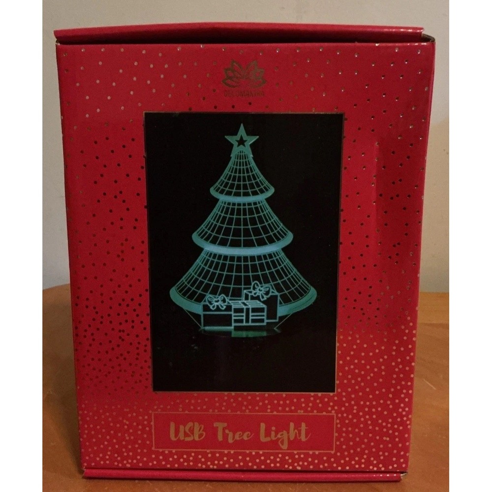 Decomantra USB Christmas‎ Tree Light, 7 Color Mode, Use Batteries Or USB- Tested